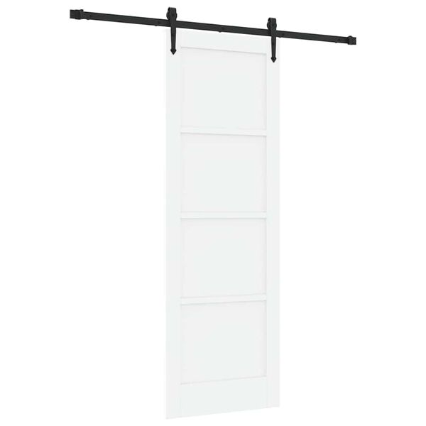 vidaXL Porte coulissante ORKDAL Blanc 73,5 x 211 cm Pin massif