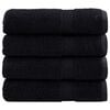 vidaXL Essuie-mains de qualit&eacute; sup&eacute;rieure SOLUND 4 pcs noir 600 g/m&sup2;