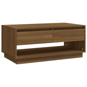 vidaXL Table basse Ch&ecirc;ne marron 102,5x55x44 cm Bois d'ing&eacute;nierie