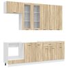 vidaXL Unit&eacute; de cuisine LYON 8 pcs Ch&ecirc;ne Sonoma Bois d'ing&eacute;nierie