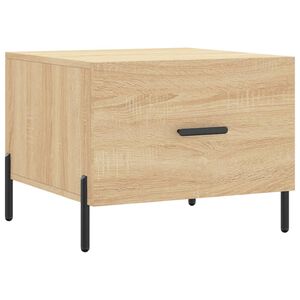 vidaXL Table basse Ch&ecirc;ne sonoma 50x50x40 cm Bois d'ing&eacute;nierie