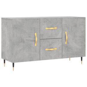 vidaXL Buffet gris b&eacute;ton 100x36x60 cm bois d'ing&eacute;nierie