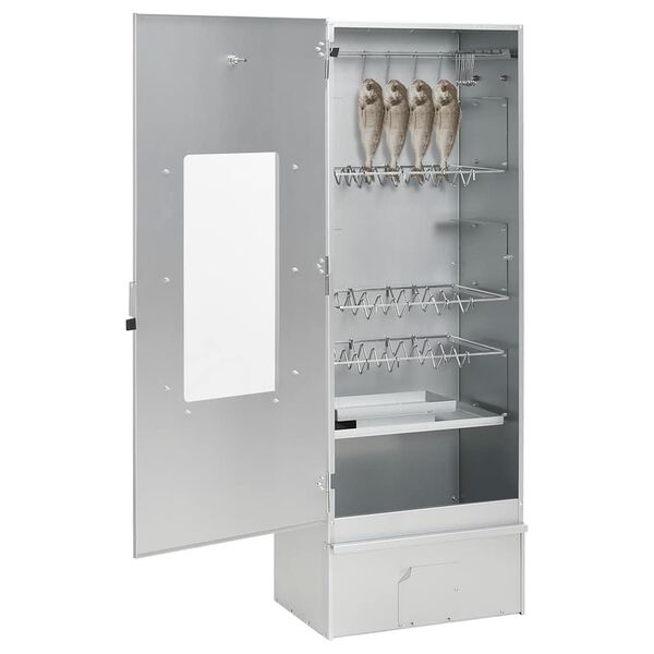 vidaXL Fumoir pour four &agrave; barbecue avec copeaux de bois 44,5x29x110 cm