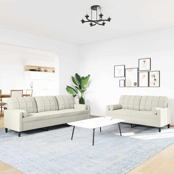 vidaXL Ensemble de canap&eacute;s 2 pcs avec coussins et traversins velours