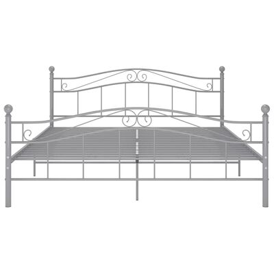 vidaXL Cadre de lit sans matelas gris métal 160x200 cm