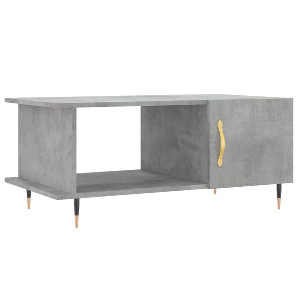 vidaXL Table basse gris b&eacute;ton 90x50x40 cm bois d'ing&eacute;nierie