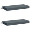 vidaXL Coussins de Banc SOEST 2 pc 100 % polyester Bleu 60 x 40 x 8 cm