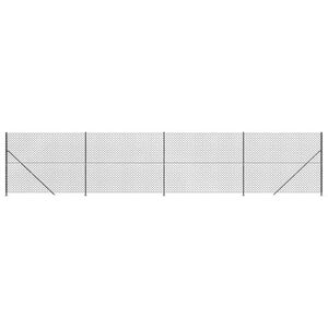 vidaXL Cl&ocirc;ture &agrave; mailles losang&eacute;es avec bride anthracite 1,6x10 m