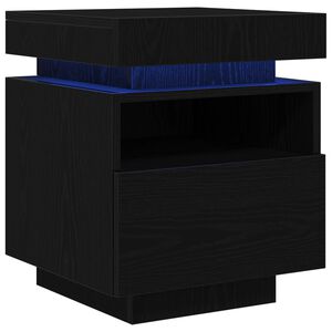 vidaXL Cabinet de chevet Ch&ecirc;ne noir 40 x 39 x 48,5 cm