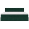 VidaXL Cadre de lit ottoman avec matelas vert foncé 160x200 cm velours
