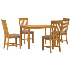 vidaXL Ensemble de salle &agrave; manger 5 pc Gris Bois de ch&ecirc;ne massif