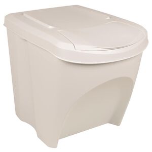 vidaXL Poubelles &agrave; ordures empilables 3 pcs Blanc 75 L Polypropyl&egrave;ne