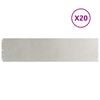 vidaXL Bordures de pelouse 20 pcs 25x103 cm acier inoxydable
