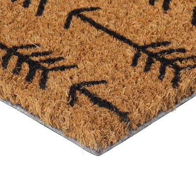 vidaXL Tapis de porte naturel 40x60 cm fibre de coco touffeté
