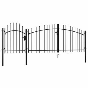 vidaXL Portail de jardin Woerden acier 1x4 m noir