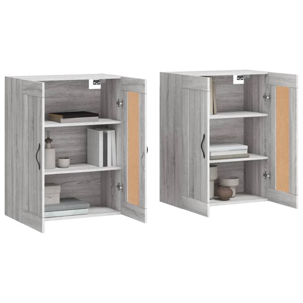 vidaXL Armoires murales 2 pcs sonoma gris bois d'ing&eacute;nierie