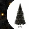 vidaXL Sapin de No&euml;l Noir 180 cm PVC