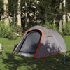 vidaXL Tente de camping tunnel 3 personnes gris et orange imperméable