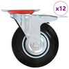 vidaXL 12 pcs Roulettes pivotantes 125 mm