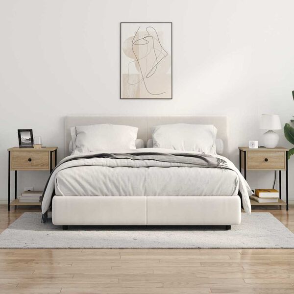 vidaXL Cabinet de chevet 2 pcs Ch&ecirc;ne Sonoma 42 x 41 x 56 cm