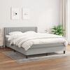 vidaXL Sommier &agrave; lattes de lit avec matelas Gris clair 140x190cm Tissu