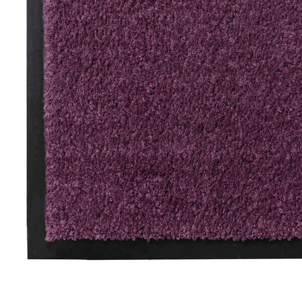 vidaXL Tapis de porte Bordeaux 60 x 40 x 1.2 cm Tissu en teddy