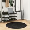 vidaXL Tapis HUARTE &agrave; poils courts doux et lavable noir &Oslash; 100 cm