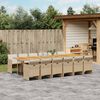 vidaXL Ensemble &agrave; manger de jardin et coussins 13 pcs beige