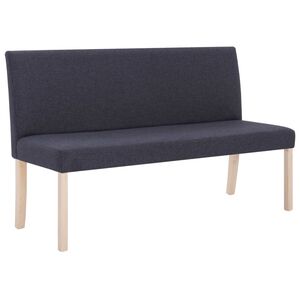vidaXL Banc 139,5 cm Gris fonc&eacute; Polyester