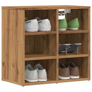 vidaXL Armoire &agrave; chaussures ch&ecirc;ne artisanal 52x30x50 cm