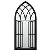 vidaXL Miroir de jardin Noir 100x45 cm Fer pour utilisation ext&eacute;rieure