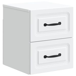 vidaXL Cabinet de chevet mural avec tiroir Blanc 34,5 x 33 x 40 cm