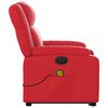 vidaXL Fauteuil inclinable de massage &eacute;lectrique rouge similicuir