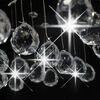 vidaXL Plafonnier avec perles de cristal Argent&eacute; Cubique G9