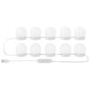 vidaXL Lampes miroir 12 pcs Blanc 4.5 x 4.5 x 4.8 cm Plastique