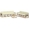 vidaXL Ensemble de canap&eacute;s d'ext&eacute;rieur 9 pc Blanc et cr&egrave;me