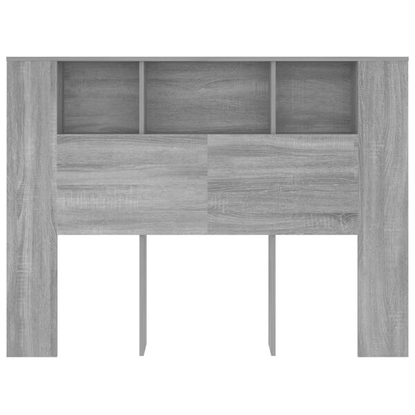 vidaXL Armoire de tête de lit Sonoma gris 140x18,5x104,5 cm