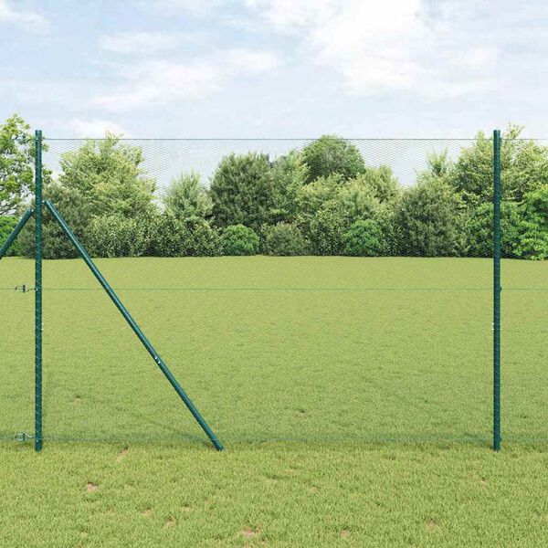 vidaXL Cl&ocirc;ture hexagonale Vert 1,6 x 50 m PVC