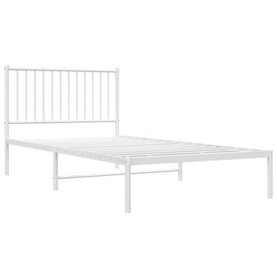 vidaXL Cadre de lit métal sans matelas et tête de lit blanc 100x200 cm