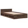 vidaXL Cadre de lit avec tiroir sans matelas ch&ecirc;ne marron 90x190 cm