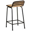 vidaXL Tabourets de bar lot de 2 bois massif manguier brut
