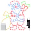 vidaXL Lumi&egrave;re du P&egrave;re No&euml;l Multicolore 58.5 x 60 x 1.3 cm Fer