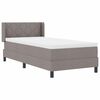 vidaXL Lit &agrave; ressorts avec matelas Taupe 190 x 90 cm tissu