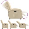 vidaXL Fauteuil inclinable en tissu cr&egrave;me