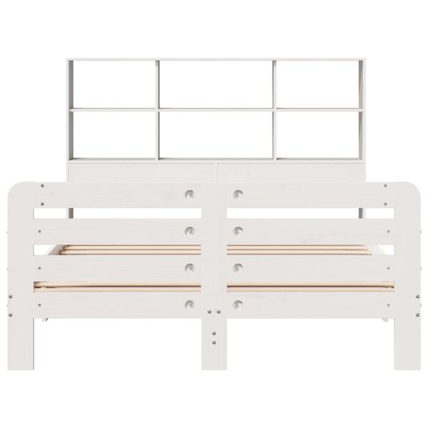 vidaXL Cadre de lit sans matelas blanc 140x200 cm bois de pin massif