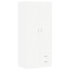 vidaXL Garde-robe Blanc 80x52x180 cm Bois d&rsquo;ing&eacute;nierie