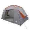 vidaXL Tente Cabane Gris et orange 300 x 210 x 156 cm Polyester