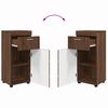 vidaXL Ensemble d'armoire de salle de bain TULUM Ch&ecirc;ne brun