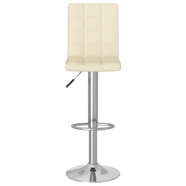 vidaXL Tabourets de bar lot de 2 cr&egrave;me tissu