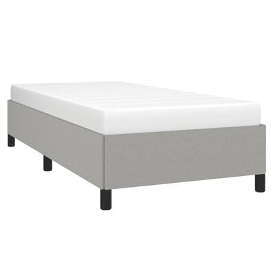 vidaXL Cadre de lit sans matelas gris clair 100x200 cm tissu